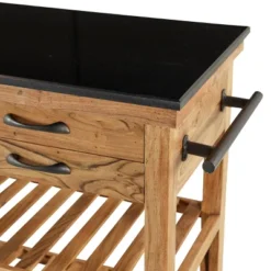 Coastal Wood Kitchen Cart Brown - Olivia & May 22 Coastal Wood Kitchen Cart Brown - Olivia & May -Furniture Sale Store GUEST 4258de58 a328 4702 9ee2 84866d716406