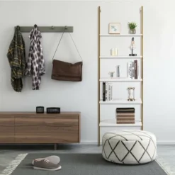 Tangkula 2PCS 5-Tier Ladder Shelf Wood Wall Mounted Display Bookshelf Metal Frame 14 Tangkula 2PCS 5-Tier Ladder Shelf Wood Wall Mounted Display Bookshelf Metal Frame -Furniture Sale Store GUEST 43038130 25c0 4c03 aba2 8f173b363bb2