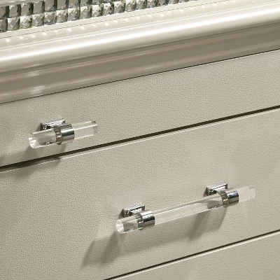 2pc Granite Nightstand And Dresser Set Pearl White - HOMES: Inside + Out 8 2pc Granite Nightstand And Dresser Set Pearl White - HOMES: Inside + Out - Image 8