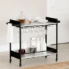 City Life Bar Cart With Wine Glass Rack - South Shore