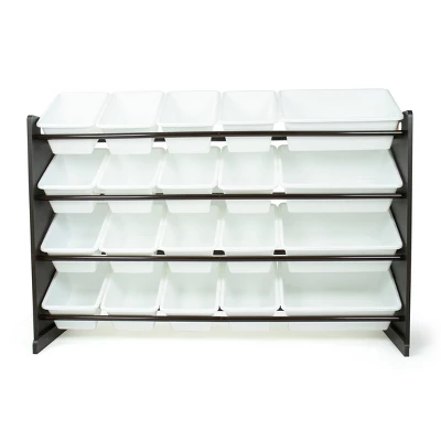 Extra Large Toy Storage Organizer With 20 Storage Bins Espresso/White - Humble Crew 3 Extra Large Toy Storage Organizer With 20 Storage Bins Espresso/White - Humble Crew - Image 3