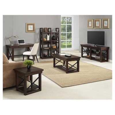 60" Hathaway Wood Veneer Bookshelf/Room Divider Espresso - Room & Joy 3 60" Hathaway Wood Veneer Bookshelf/Room Divider Espresso - Room & Joy - Image 3