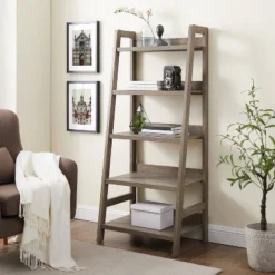 60.13" 5 Shelf Bookshelf Gray - Linon -Furniture Sale Store GUEST 4480a7b7 8a99 4728 8bee 570440a8827a