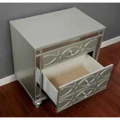 3pc Queen La Mesa Bed Nightstand And Dresser Set Silver - HOMES: Inside + Out -Furniture Sale Store GUEST 44b4e457 5e93 47ab 8db3 40fe9ef2876d