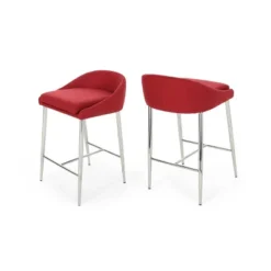 Set Of 2 Bandini Modern Upholstered Counter Height Barstools - Christopher Knight Home -Furniture Sale Store GUEST 4504637e ec3a 4e7b a5ff ccf1ada7dafe