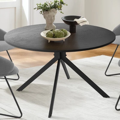 43'' Jones Solid Black Grain Round Dining Table -The Pop Maison 2 43'' Jones Solid Black Grain Round Dining Table -The Pop Maison - Image 2