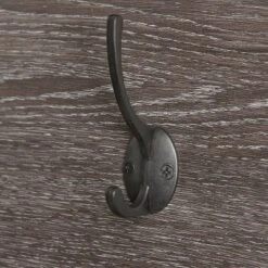 Afton 4 Hook Metal Frame Wall Shelf Woodgrain - RiverRidge Home -Furniture Sale Store GUEST 45919ddd 165e 4a5a a659 1112d6063c70