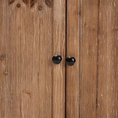 Glynn Wood 2 Door Storage Cabinet White/Brown - Baxton Studio 5 Glynn Wood 2 Door Storage Cabinet White/Brown - Baxton Studio - Image 5