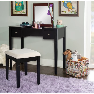 Camden Vanity Set Black Cherry - Linon 1 Camden Vanity Set Black Cherry - Linon