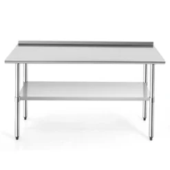 Costway Stainless Steel Table For Prep & Work W/ Backsplash -Furniture Sale Store GUEST 46f7d065 01f4 4fb7 a3f5 abd6772efd9c