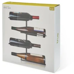 True Align Wall-Mounted Wine Rack, Black Wrought Iron, Holds Four Standard Wine Bottles, 14.75" X 14.25" X 3" -Furniture Sale Store GUEST 47be7570 0f7f 4693 ba01 c71c71a8689a