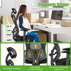 Costway Ergonomic High Back Mesh Office Chair W/ Adjustable Lumbar Support 17 Costway Ergonomic High Back Mesh Office Chair W/ Adjustable Lumbar Support -Furniture Sale Store GUEST 4842edd5 c30c 4716 90fe a6c690a23ba2