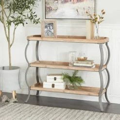 Rustic Metal Console Table With Shelves Brown - Olivia & May 18 Rustic Metal Console Table With Shelves Brown - Olivia & May -Furniture Sale Store GUEST 48b05c95 67a8 4c09 850b 5da4af256146