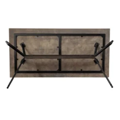 Nevada Trestle Base Dining Table Rustic Oak - Armen Living -Furniture Sale Store GUEST 48b5ecec 0c9e 4e70 9953 9845119cb62f