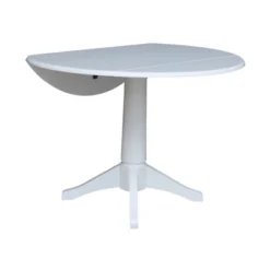 42" Nina Round Top Dual Drop Leaf Pedestal Table White - International Concepts -Furniture Sale Store GUEST 48ffe16f b57f 4c82 8a5c 99bd64c0abe4
