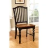 Set Of 2 Jameson Country Style Wooden Chair Black/Oak - HOMES: Inside + Out