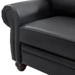 Antonia 60" Wide Chesterfield Loveseat, Genuine Leather Sofa With Nailhead Trim And Rolled Armrests -A+B | ARTFUL LIVING DESIGN -Furniture Sale Store GUEST 49b26a65 4a04 45d4 b674 3961e520607d