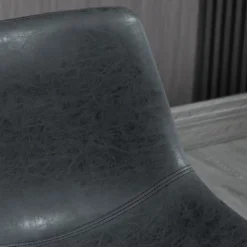 HOMCOM Counter Height Bar Stools Set Of 2, Vintage PU Leather Barstools With Footrest For Dining Room, Home Bar, Kitchen, Black -Furniture Sale Store GUEST 49df7c55 7a14 4de9 a38e f9a43079d97a