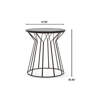 Fleur Side Table Noir Black - Adore Decor 6 Fleur Side Table Noir Black - Adore Decor - Image 6