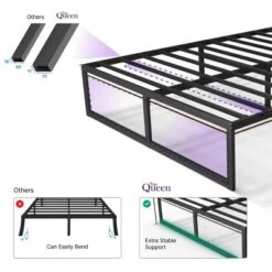 NapQueen Alpha Metal Platform Bed Frame 14" Height 12 NapQueen Alpha Metal Platform Bed Frame 14" Height -Furniture Sale Store GUEST 4a20b6b1 ef5f 4a51 a21c 03dc1f145d6e