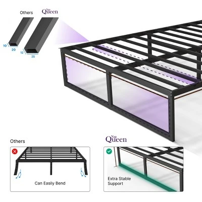 NapQueen Alpha Metal Platform Bed Frame 14" Height 5 NapQueen Alpha Metal Platform Bed Frame 14" Height - Image 5