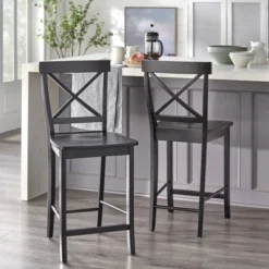 Set Of 2 24" Albury Counter Height Barstools - Buylateral