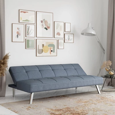 Colette Convertible Futon Sofa Bed Light Gray - Serta 9 Colette Convertible Futon Sofa Bed Light Gray - Serta - Image 9