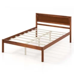 Costway Full/Queen/Twin Size Wooden Platform Bed Frame With Headboard Mattress Foundation Walnut -Furniture Sale Store GUEST 4a7ac898 f4d0 41c8 9a92 36003a5252bf