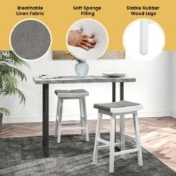 Costway Set Of 2 Saddle Bar Stools Counter Height Backless Kitchen Island Chairs -Furniture Sale Store GUEST 4aa8cf1b f95a 4701 9624 a8dfe6434ce2