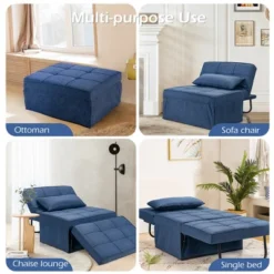 Costway 4 In 1 Multi-Function Sofa Bed Convertible Sleeper Folding Ottoman 18 Costway 4 In 1 Multi-Function Sofa Bed Convertible Sleeper Folding Ottoman -Furniture Sale Store GUEST 4afceeb5 17f7 461f aac5 9d8d33ec245b