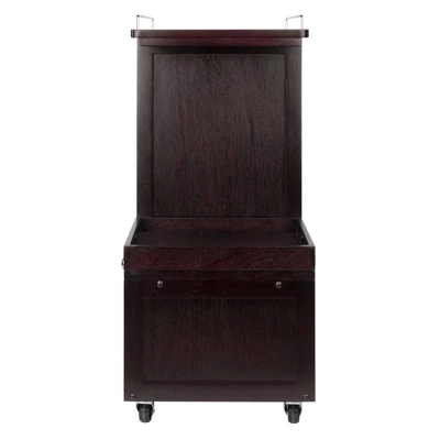 Galen Entertainment Cart With Serving Tray Wood/Espresso - Winsome 3 Galen Entertainment Cart With Serving Tray Wood/Espresso - Winsome - Image 3