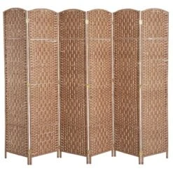 HOMCOM 6' Tall Wicker Weave 6 Panel Room Divider Privacy Screen 13 HOMCOM 6' Tall Wicker Weave 6 Panel Room Divider Privacy Screen -Furniture Sale Store GUEST 4c3d3233 9f81 4ee2 9566 53b9c688d088