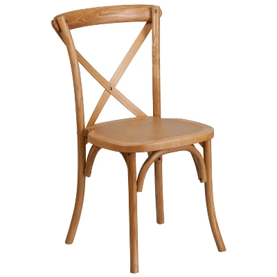 Emma And Oliver Stackable Wood Cross Back Dining Chair 12 Emma And Oliver Stackable Wood Cross Back Dining Chair - Image 12