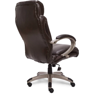 AIR Health & Wellness Big & Tall Executive Chair Brown Leather - Serta 5 AIR Health & Wellness Big & Tall Executive Chair Brown Leather - Serta - Image 5