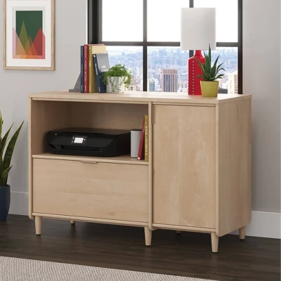 Clifford Place Office Credenza Natural Maple - Sauder 1 Clifford Place Office Credenza Natural Maple - Sauder