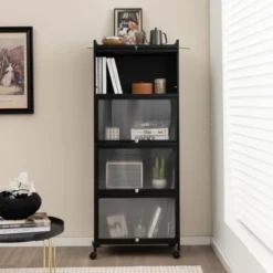 Costway 5-Tier Kitchen Baker's Rack Storage Cabinet Mobile Microwave Stand Flip-up Doors -Furniture Sale Store GUEST 4ef7e047 fafc 4341 95b5 b8a36993ef18