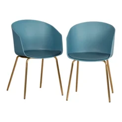 Set Of 2 Flam Dining Chairs With Gold Metal Legs - South Shore -Furniture Sale Store GUEST 4f4b3b4c 4c8d 4678 b588 df0d76e8ee8e