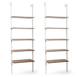 Tangkula 2PCS 5-Tier Ladder Shelf Wood Wall Mounted Display Bookshelf Metal Frame 23 Tangkula 2PCS 5-Tier Ladder Shelf Wood Wall Mounted Display Bookshelf Metal Frame -Furniture Sale Store GUEST 505a0fa2 1416 4eb7 a4eb 6d7c4d31af92
