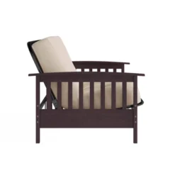 Full Size Holly Espresso Wood Arm Futon Frame With 6" Microfiber Mattress Tan - Room & Joy -Furniture Sale Store GUEST 50b30d4a c994 4547 8edf 9da6cb84b9a5