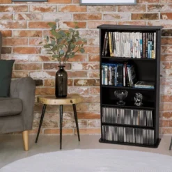 Drawbridge Multimedia Storage Rack Black - Atlantic -Furniture Sale Store GUEST 50cc51e5 95a7 4b4c a0cc ab2174022d1e