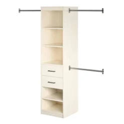 Kelly 5 Shelf 2 Drawer Closet Organizer With 3 Adjustable Hanging Rods Ivory Oak - Novogratz 14 Kelly 5 Shelf 2 Drawer Closet Organizer With 3 Adjustable Hanging Rods Ivory Oak - Novogratz -Furniture Sale Store GUEST 512deca1 d68f 4996 aa08 d1b80d06f351