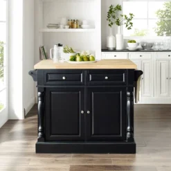 Oxford Butcher Block Kitchen Island Black - Crosley -Furniture Sale Store GUEST 51502292 700a 4a33 b7d5 3d2b57aa18ed