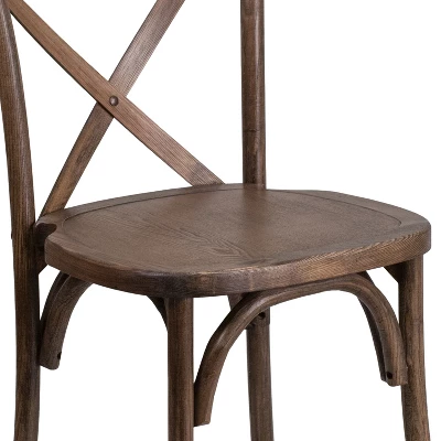 Emma And Oliver Stackable Wood Cross Back Dining Chair 5 Emma And Oliver Stackable Wood Cross Back Dining Chair - Image 5