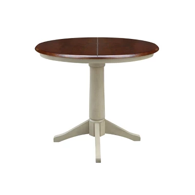 36" Magnolia Round Top Dining Table With 12" Leaf - International Concepts 2 36" Magnolia Round Top Dining Table With 12" Leaf - International Concepts - Image 2