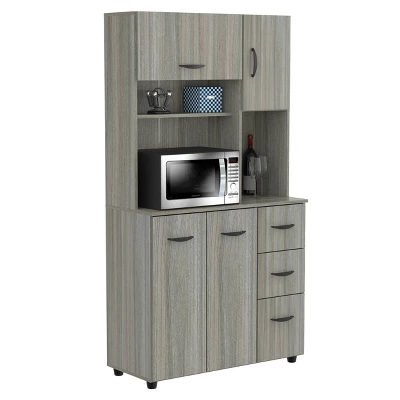 Kitchen/Microwave Storage Cabinet Smoke Oak - Inval 5 Kitchen/Microwave Storage Cabinet Smoke Oak - Inval - Image 5