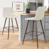 26" Bingo Walnut Leg With Upholstered Counter Height Stool (Set Of 2 )-Maison Boucle