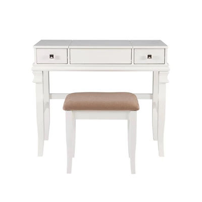 Adler Vanity Set White - Linon 3 Adler Vanity Set White - Linon - Image 3