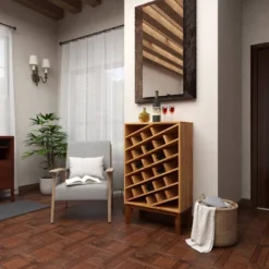 Modern Wood Wine Rack Brown - Olivia & May -Furniture Sale Store GUEST 552884e0 661f 4881 9078 7d31981c249a