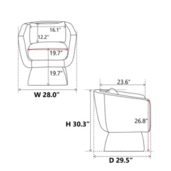 28"W Swivel Accent Sofa Chair, 360 Degree Leisure Club Chair-ModernLuxe -Furniture Sale Store GUEST 553138e6 2e1d 4ce3 8811 29d96c64e5d5