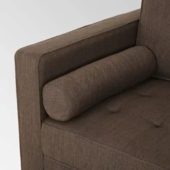 Portwall Contemporary Tufted Sofa Brown - Christopher Knight Home -Furniture Sale Store GUEST 553f9c73 6e07 405f ac59 daf37f06b455